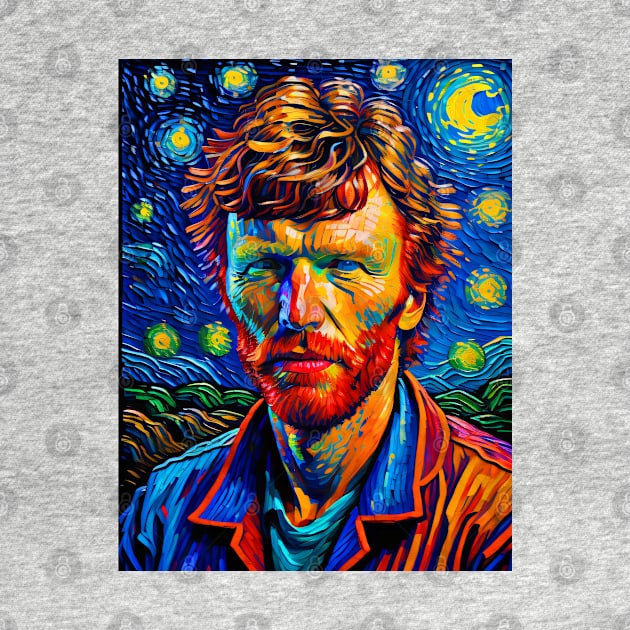 Steve Winwood at starry night by FUN GOGH